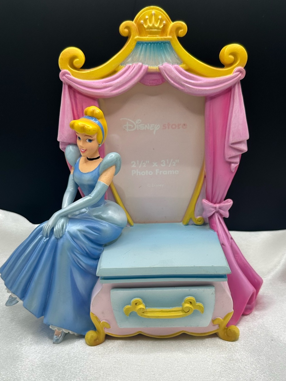Vintage Disney Store Cinderella Picture Frame Collectible Frame Trinket Box